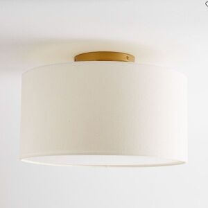 West Elm Fabric Shade Drum Flush Mount 16"
